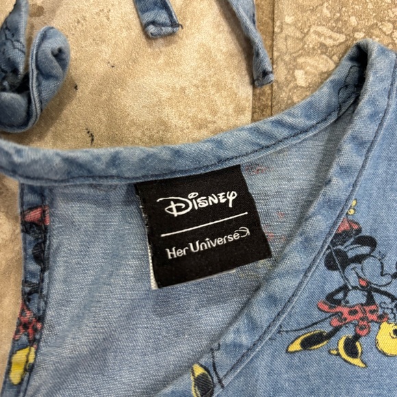 Disney Her Universe Mickey & Friends Chambray Dress Adults Blue Size XL - Picture 5 of 15
